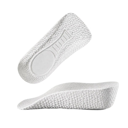 Zavvox Lift Essentials Height Insoles — white memory foam insert shown from below and in profile
